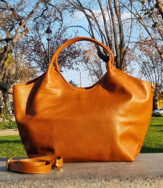 Cartera de cuero italiana auténtica, fabricada en Florencia.