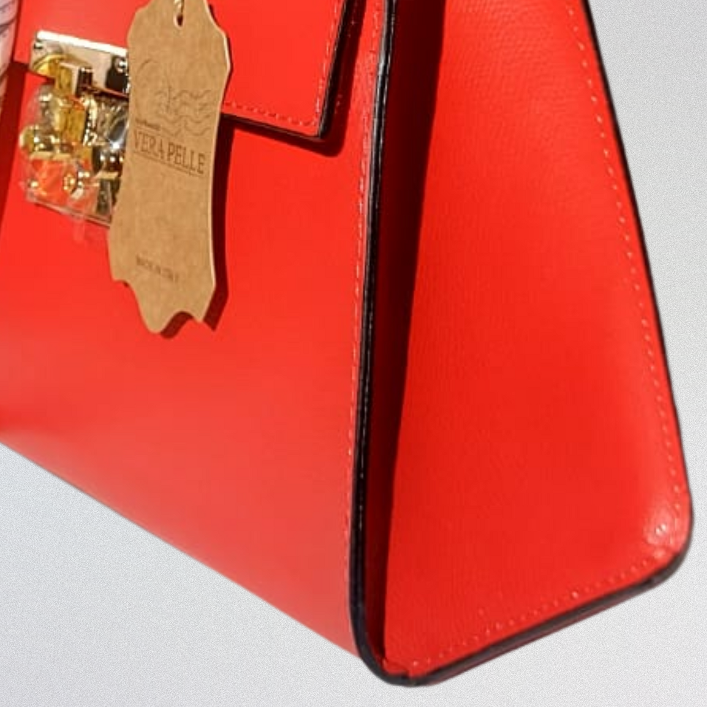Bella Mini Tote – Rojo Coral Intenso