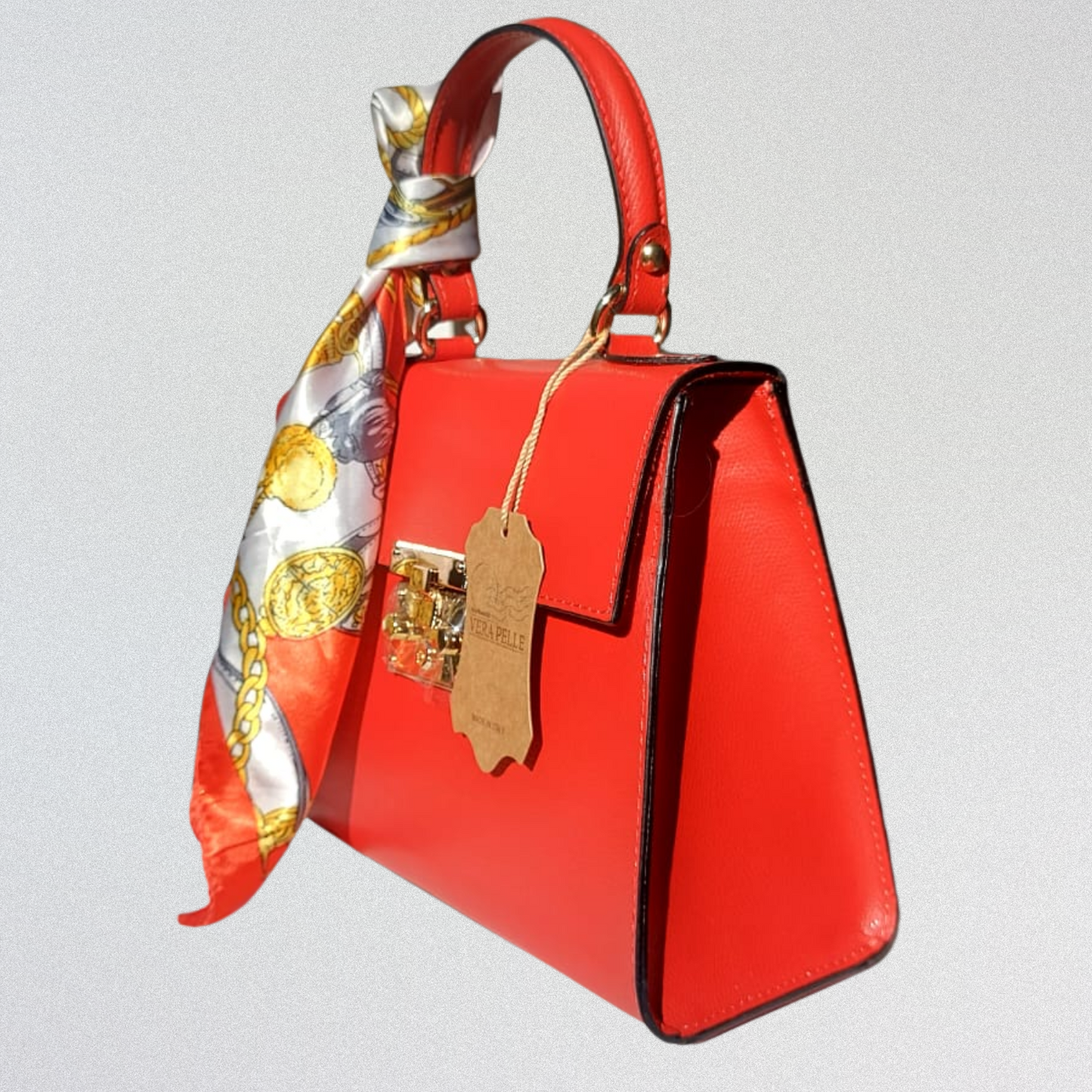 Bella Mini Tote – Rojo Coral Intenso