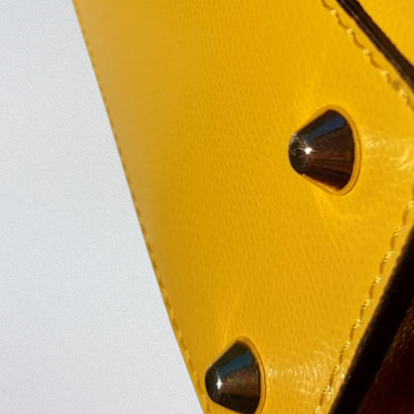 Bella Mini Tote Cuero – Mostaza Real